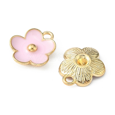 Light Gold Plated Alloy Enamel Pendants ENAM-YW0002-20B-1