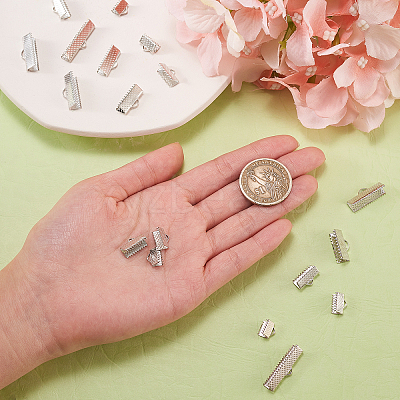 145Pcs 6 Styles Iron Ribbon Crimp Ends IFIN-CJ0001-49-1