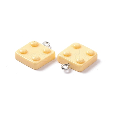 Opaque Resin Pendants X-RESI-G051-04B-1