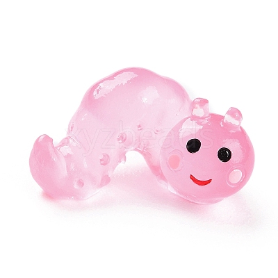 Luminous Resin Worm Ornament DJEW-R011-01B-04-1