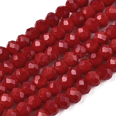 Opaque Solid Color Imitation Jade Glass Beads Strands EGLA-A044-P2mm-D02-1