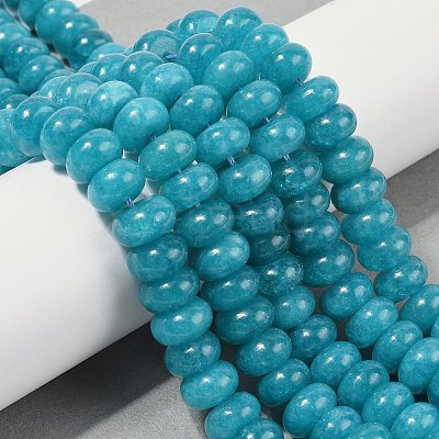 Dyed Natural White Jade Beads Strands G-G107-A08-01-1