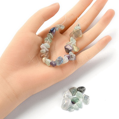 Electroplated Natural Fluorite Beads Strands G-YW0001-41-1