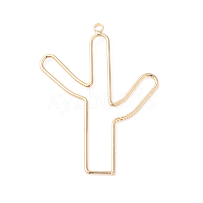 Brass Open Back Bezel Pendants KK-O144-16G-1