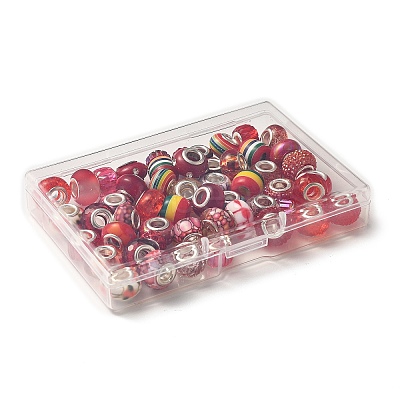 Acrylic & Resin & Polymer Clay Rhinestone European Beads FPDL-NB0001-05-1
