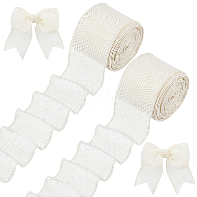 10 Yards Burlap Ribbons SRIB-WH0026-11A-1