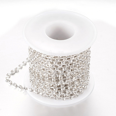 Brass Rhinestone Strass Chains CHC-T002-SS18-01S-1