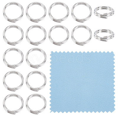 16Pcs 925 Sterling Silver Split Rings STER-HY0001-16-1