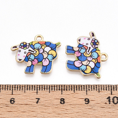 Alloy Enamel Pendants PALLOY-CJC0009-01B-1