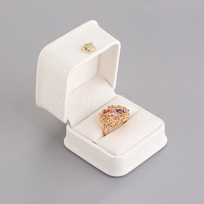 PU Leather Ring Gift Boxes LBOX-L005-A03-1