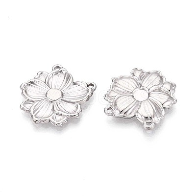 304 Stainless Steel Flower Pendants STAS-T067-29P-1