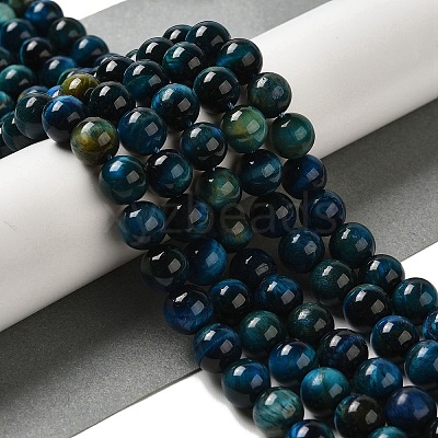 Dyed Natural Tiger Eye Beads Strands G-G102-A02-04-1