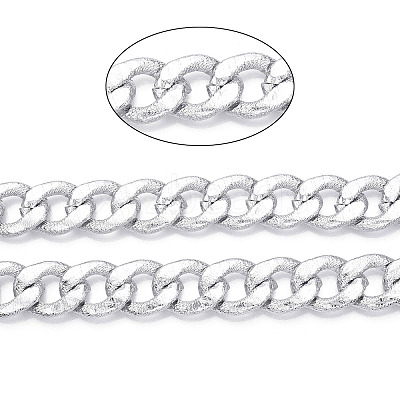 Aluminum Textured Curb Chains CHA-N003-15S-1
