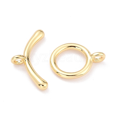 Rack Plating Brass Toggle Clasps KK-B036-09G-1