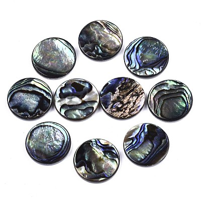 Natural Abalone Shell/Paua Shell Cabochons SSHEL-N034-72C-01-1