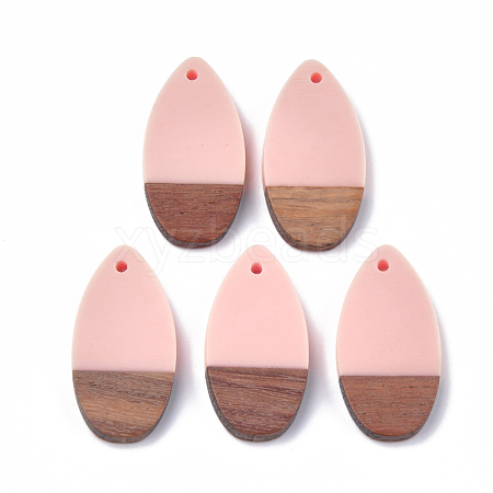 Resin & Walnut Wood Pendants RESI-S358-16B-1