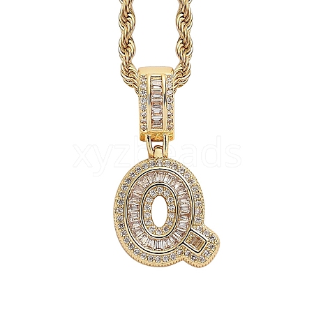 Brass Micro Pave Cubic Zirconia Pendants PW-WG3207D-33-1