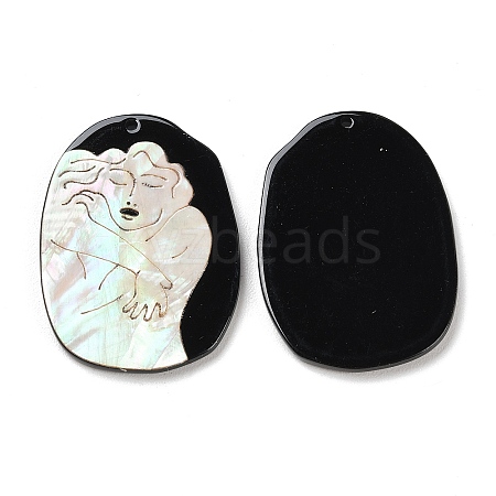 Opaque Hugging Human Pattern Acrylic Pendants BACR-D001-01H-1