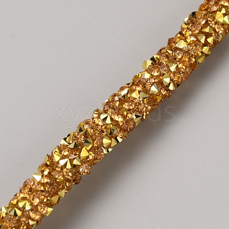 Glass Rhinestone Rubber Cord DIY-TAC0026-07A-1