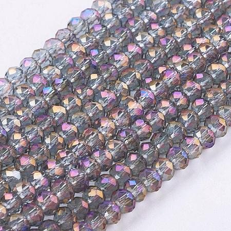 Electroplate Glass Beads Strands EGLA-D020-3x2mm-73-1