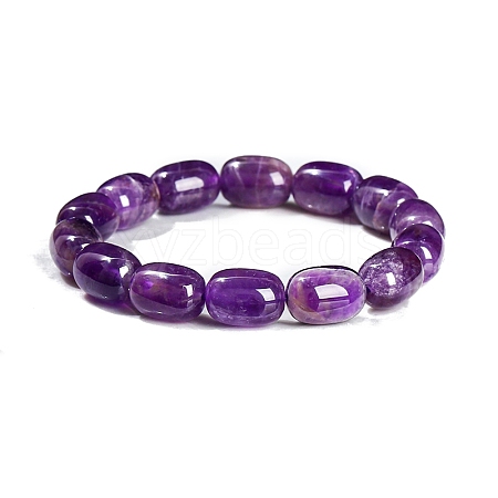 Natural Amethyst Beaded Bracelets PW-WG35F72-03-1