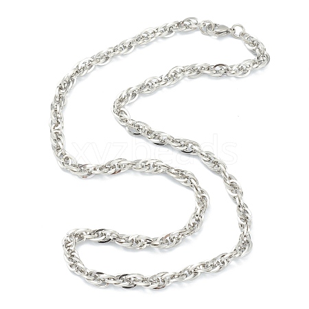 Non-Tarnish 304 Stainless Steel Rope Chain Necklaces NJEW-I245-07E-P-1