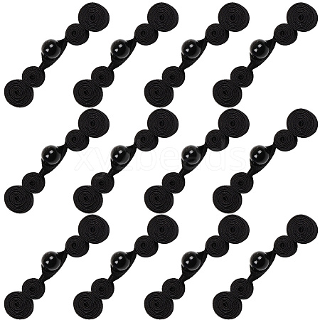 12Pcs Polyester Resin Cheongsam Buckle for Chinese Formal Dress DIY-CY0001-86A-1