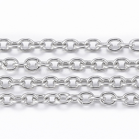 3.28 Feet 304 Stainless Steel Cable Chains X-CHS-H009-06P-1