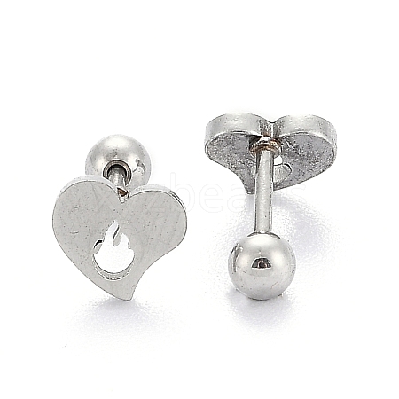 Tarnish Resistant 201 Stainless Steel Barbell Cartilage Earrings LS-EJEW-R147-36-1
