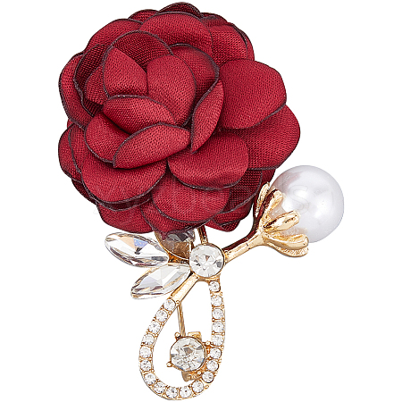 Cloth Flower Brooch JEWB-WH20001-03B-1