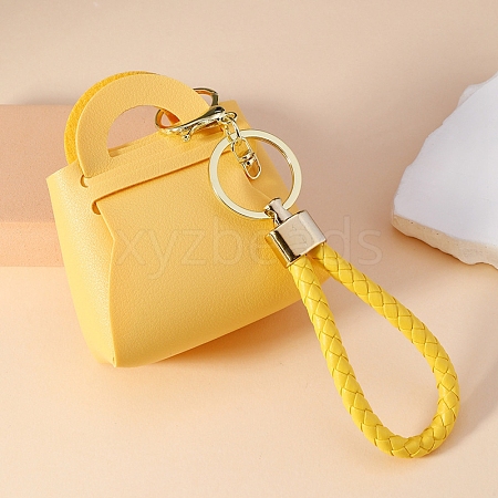 Imitation Leather Mini Tote Bag Keychain PW-WG409F5-03-1