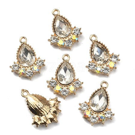 Glass Rhinestone Pendants FIND-TAC0017-07LG-05-1