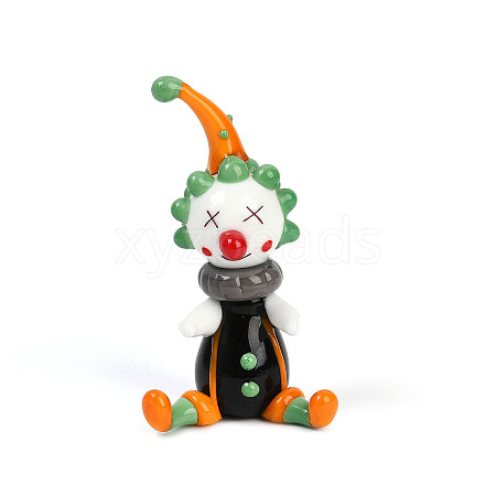 Handmade Lampwork Clown Display Decorations LAMP-Q005-12C-1