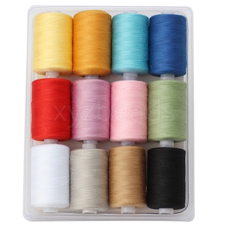 12 Colors Polyester Sewing Thread PW-WGD975A-04-1