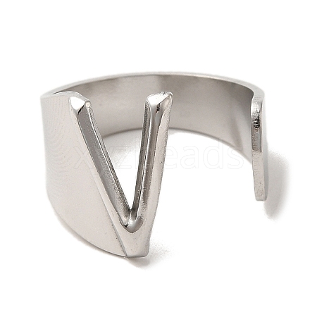 Non-Tarnish 201 Stainless Steel Finger Rings RJEW-H223-04P-V-1