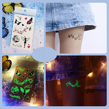 Luminous Removable Temporary Water Proof Tattoos Paper Stickers PW-WG0C2ED-13-1