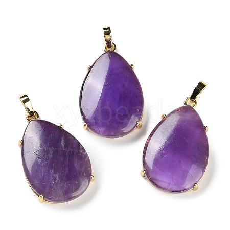 Natural Amethyst Pendants G-U002-01G-D-1