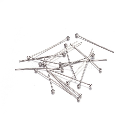 Tarnish Resistant 304 Stainless Steel Ball Head Pins STAS-O105-04-0.6x25mm-1