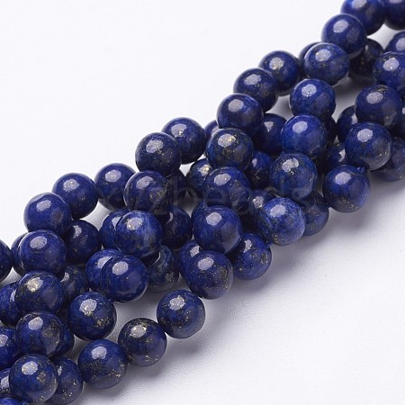 16 inch Grade A Round Dyed Natural Lapis Lazuli Beads Strand G-GSR4mmC123-1