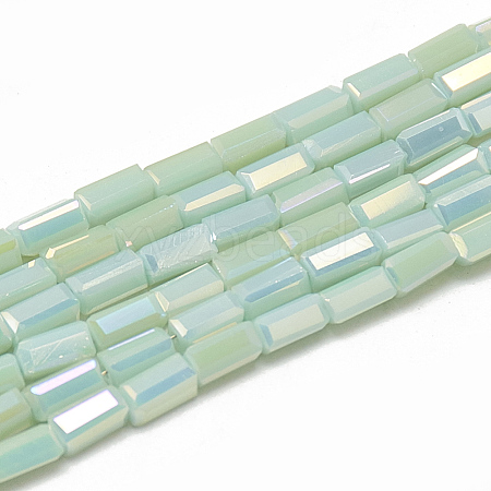 Electroplate Glass Beads Strands X-EGLA-Q101-B07-1