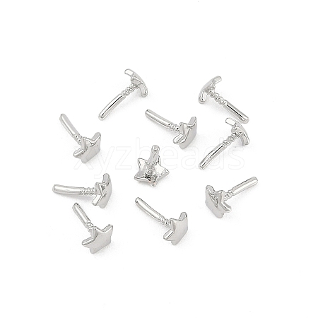 Star Brass Head Pins KK-U051-02P-02-1