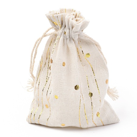 Christmas Theme Cotton Fabric Cloth Bag X-ABAG-H104-B11-1