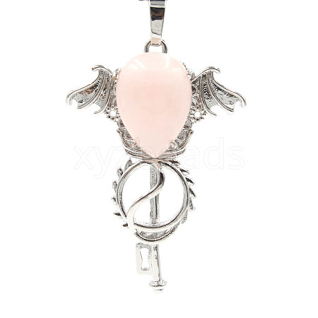 Natural Rose Quartz Pendants PW-WG77398-13-1