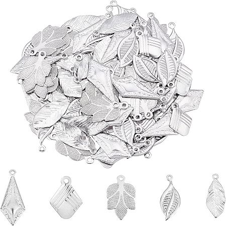 Unicraftale 100Pcs 5 Styles 304 Stainless Steel Pendants STAS-UN0021-26P-1