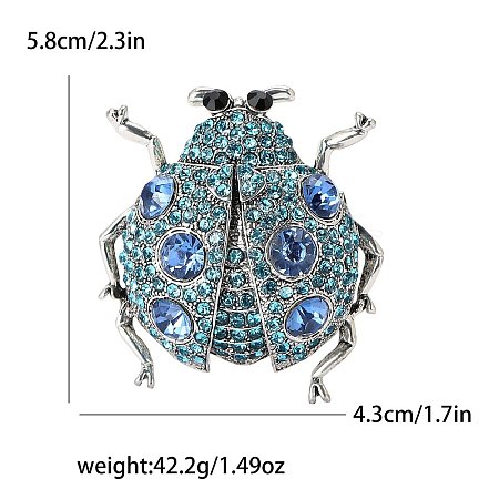 Alloy Rhinestone Brooch for Backpack Clothes PW-WG27B6F-02-1