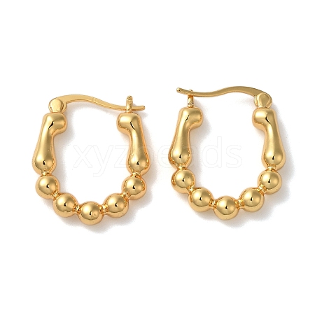 Rack Plating Brass Hoop Earrings for Women EJEW-L224-76G-1