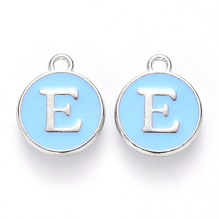 Platinum Plated Alloy Enamel Charms ENAM-S118-04E-P-1