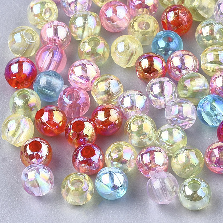 Transparent Plastic Beads OACR-S026-4mm-M-1