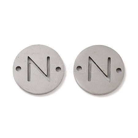 Non-Tarnish 201 Stainless Steel Hollow Flat Round Links FIND-R149-03N-P-1