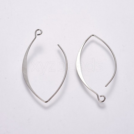 Rack Plating Alloy Earring Hooks PALLOY-WH0065-33P-1
